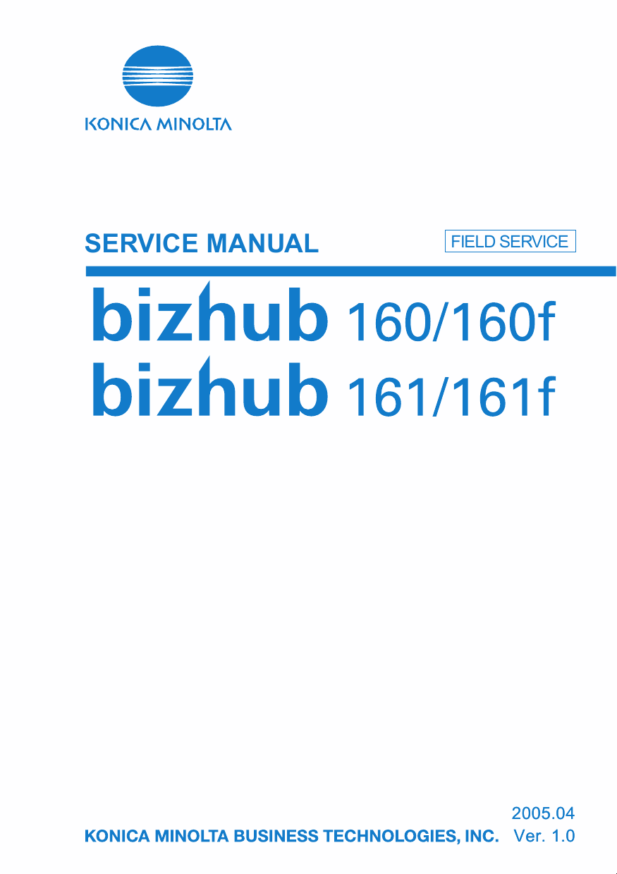 Konica-Minolta bizhub 160 160f 161 161f FIELD-SERVICE Service Manual-1